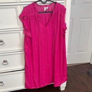 Joie Pink Ruffle Sleeve Dress